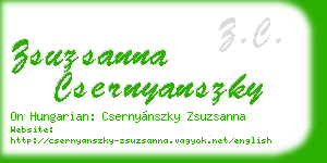 zsuzsanna csernyanszky business card